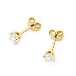 Cercei Aur 14K cu Diamante Naturale 0.16 ct - Imagine 2