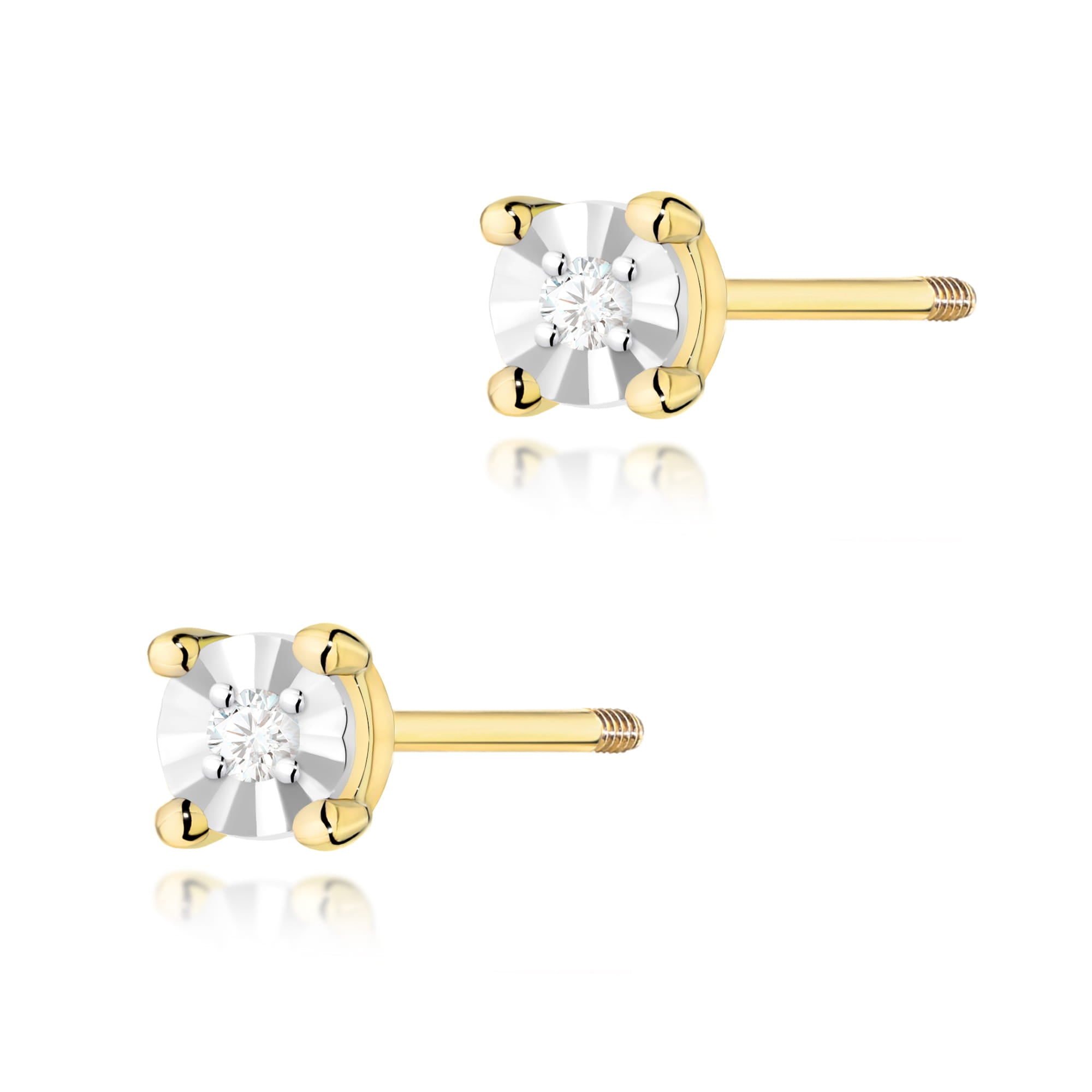 K0058.Z3.DIW_.04_1.jpg Cercei Aur 14K cu Diamante Naturale 0.02 ct - Imagine 1