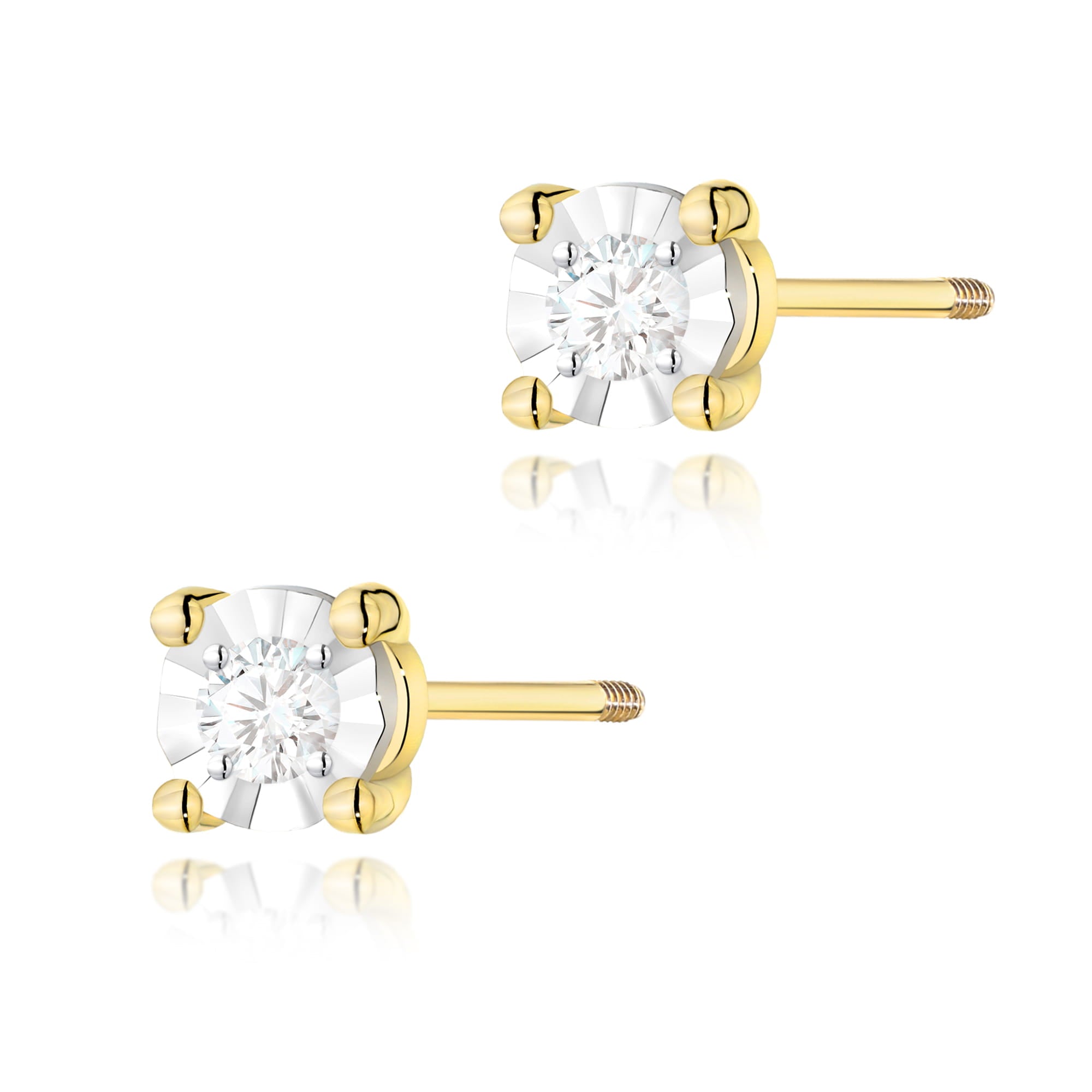 K0058.Z3.DIW_.05_1.jpg Cercei Aur 14K cu Diamante Naturale 0.06 ct - Imagine 1