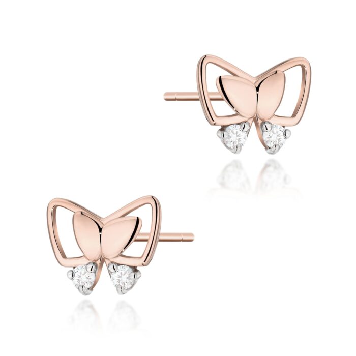 Cercei Aur 14K cu Diamante Naturale 0.08 ct - Imagine 5