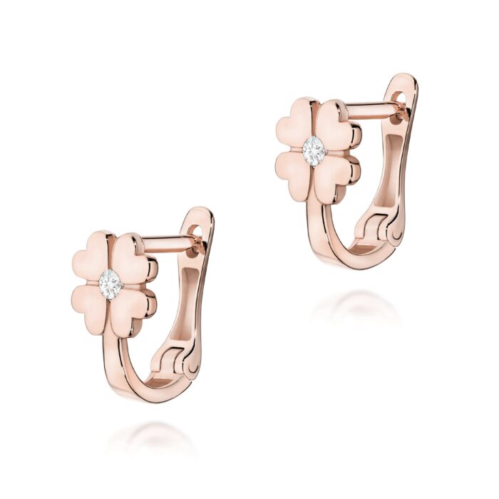 Cercei Aur 14K cu Diamante Naturale  0.06 ct - Imagine 3