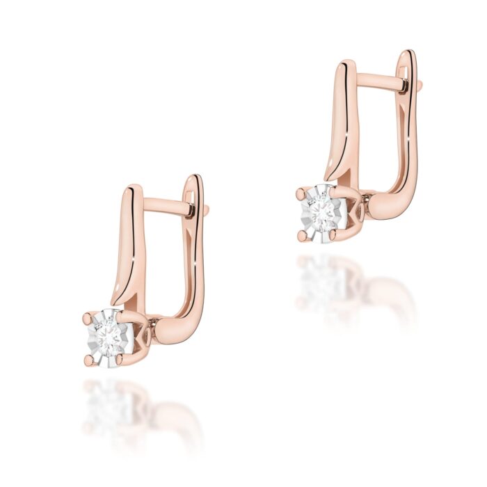 Cercei Aur 14K cu Diamante 0.16 ct - Imagine 5