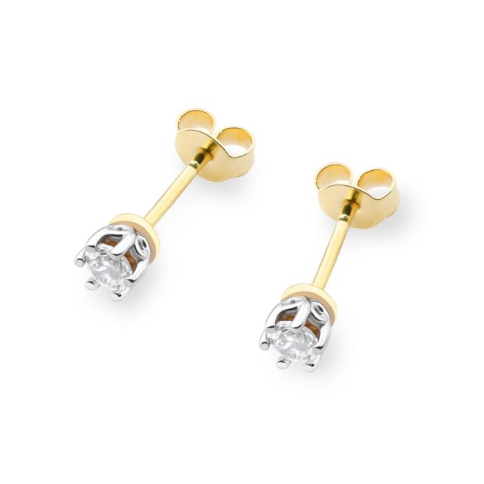 Cercei Aur 14K cu Diamante 0.30 ct - Imagine 2