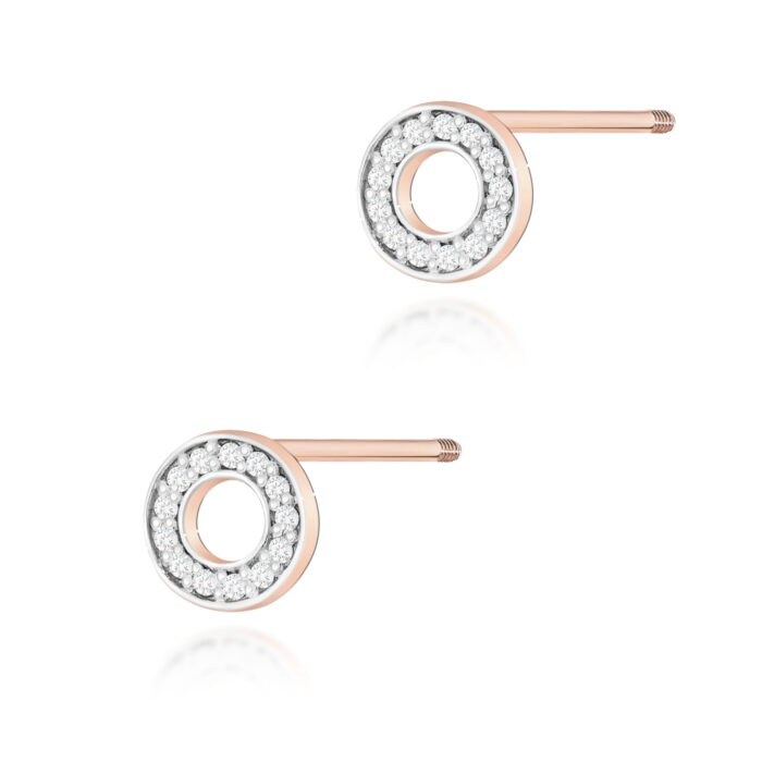 Cercei Aur 14K cu Diamante Naturale 0.13 ct - Imagine 5