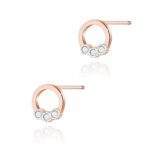 Cercei Aur 14K K0072 Diamante Șurub - Imagine 4