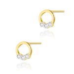 Cercei Aur 14K cu Diamante Naturale 0.052 ct - Imagine 2