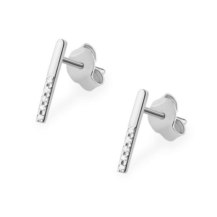 Cercei Aur 14K cu Diamante Naturale 0.05 ct - Imagine 5