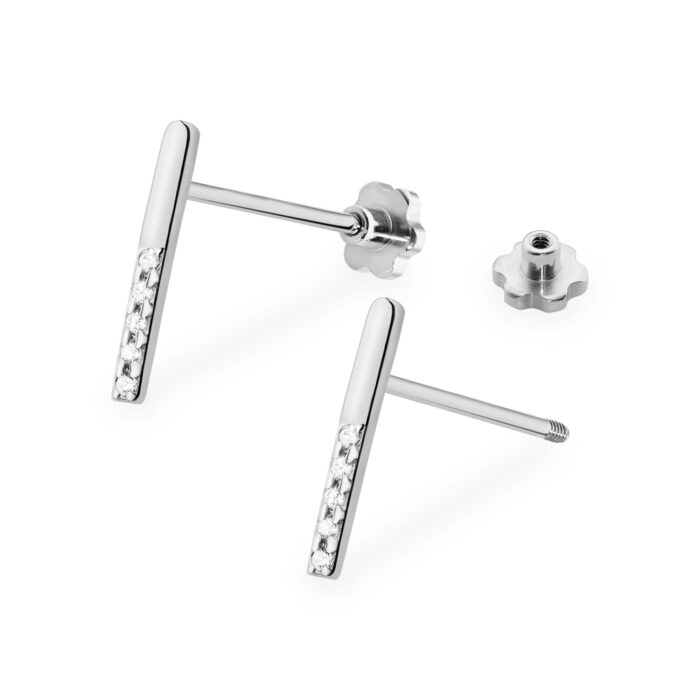 Cercei Aur 14K cu Diamante Naturale 0.05 ct - Imagine 5