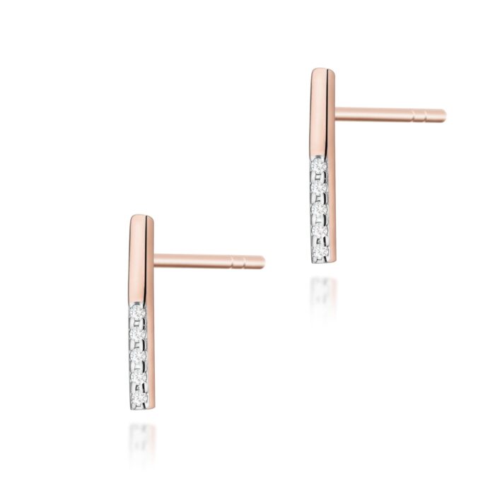 Cercei Aur 14K cu Diamante Naturale 0.05 ct - Imagine 7