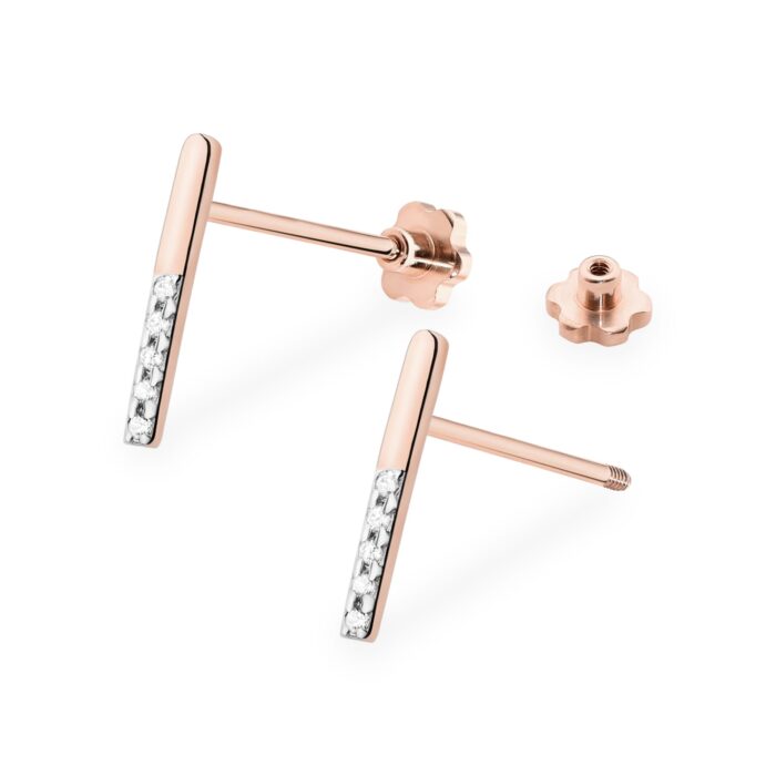 Cercei Aur 14K cu Diamante Naturale 0.05 ct - Imagine 8