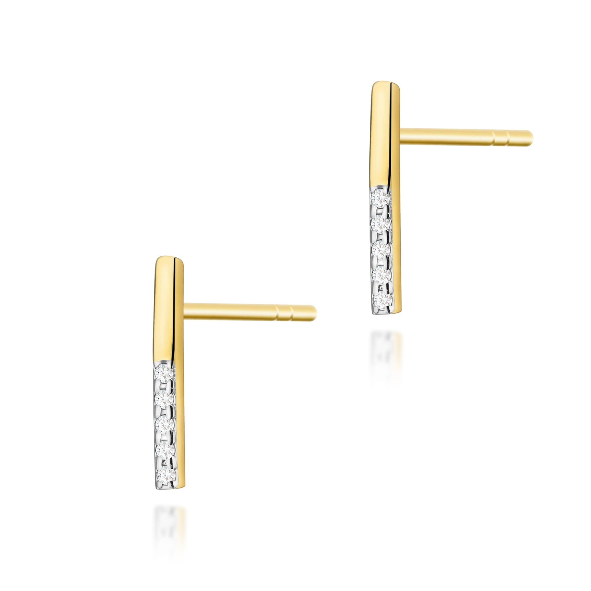 K0077.Z3.DIW_.01_1.jpg Cercei Aur 14K cu Diamante Naturale 0.05 ct - Imagine 1
