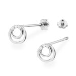Cercei Aur 14k cu Diamante Naturale 0.03 ct - Imagine 4