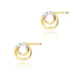 Cercei Aur 14k cu Diamante Naturale 0.03 ct