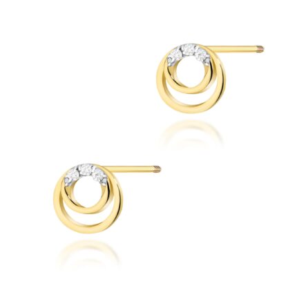 Cercei Aur 14k cu Diamante Naturale 0.03 ct