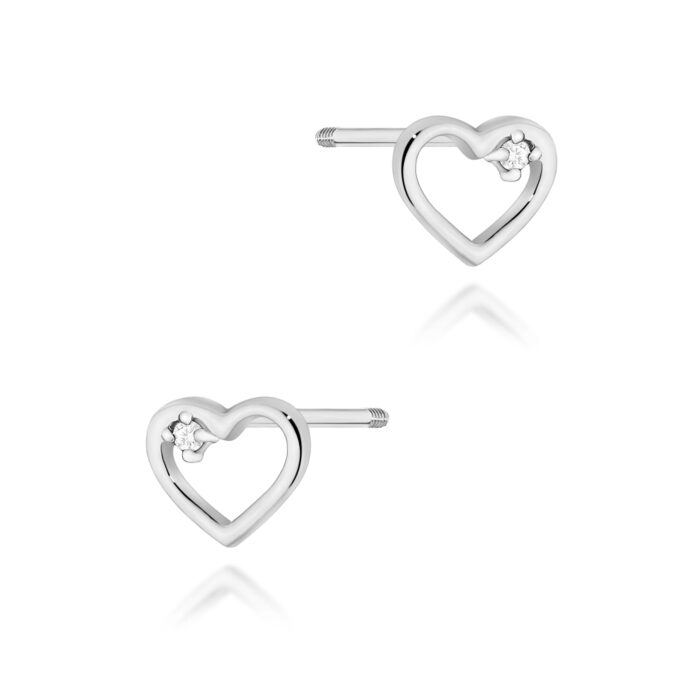 Cercei Aur 14k cu Diamante Naturale 0.01 ct - Imagine 3