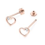 Cercei Aur 14k cu Diamante Naturale 0.01 ct - Imagine 6