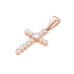 Pandantiv Cruce Aur 14 K cu Diamante 0.32 ct - Imagine 8