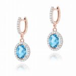 Cercei Aur 14K cu Topaz 3.40 ct si Diamante 0.36 ct - Imagine 5