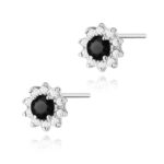 Cercei Aur 14K K0185 Diamant Negru 2 x 0.12ct - Imagine 7