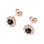 Cercei Aur 14K K0185 Diamant Negru 2 x 0.12ct - Imagine 5