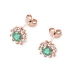 Cercei Aur 14K K0185 Smarald 2 x 0.15ct - Imagine 5
