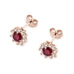 Cercei Aur 14K cu Rubin 0.30 ct si Diamante Naturale 0.18 ct - Imagine 6