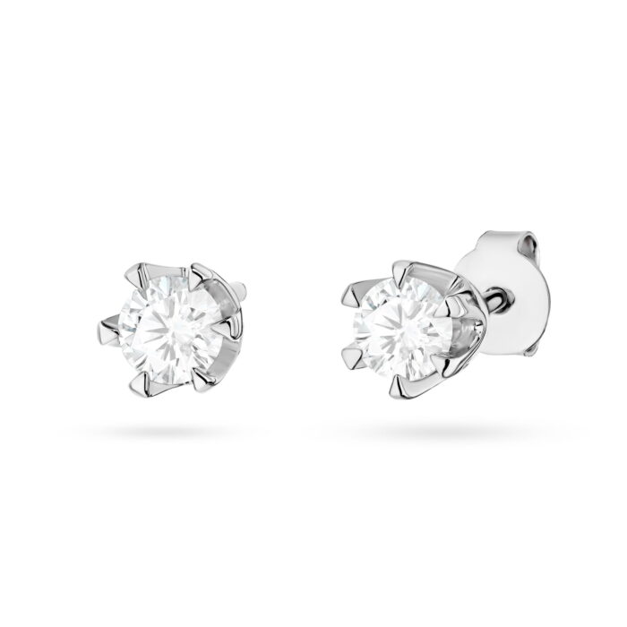 Cercei Aur 14K cu Diamante de Laborator 0.60 ct - Imagine 3