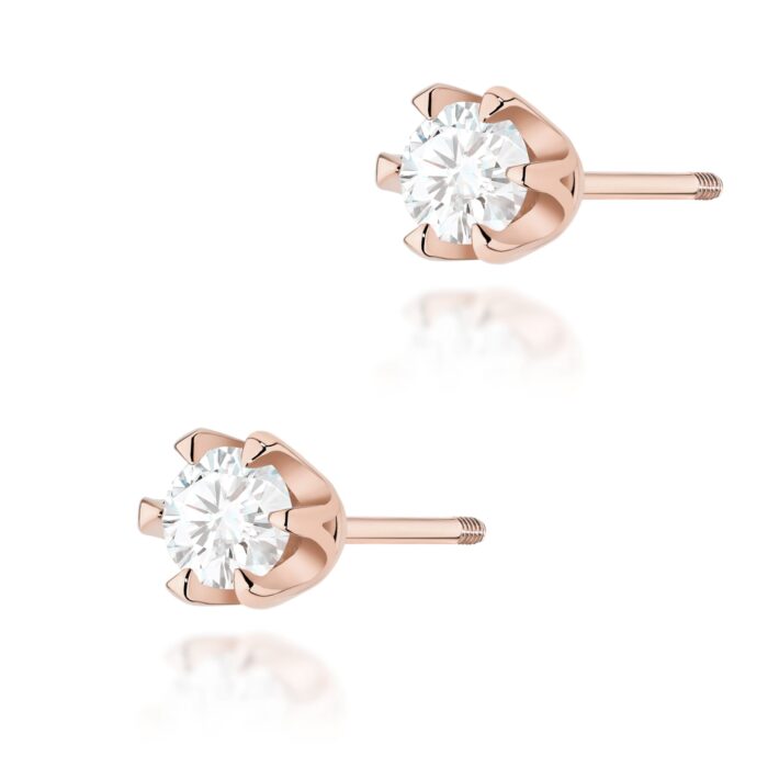 Cercei Aur 14K cu Diamante Naturale 0.60 ct - Imagine 5