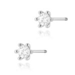 Cercei Aur 14K K0222 Diamant 2 x 0.15ct Stud - Imagine 7