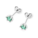 Cercei Aur 14K K0222 Smarald 2 x 0.15ct - Imagine 8