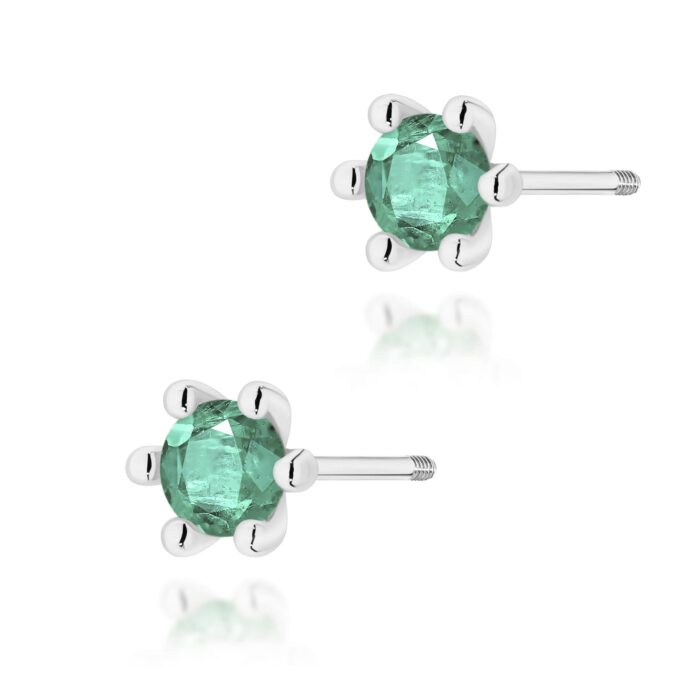 Cercei Aur 14K K0222 Smarald 2 x 0.30ct - Imagine 7