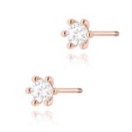 Cercei Aur 14K K0222 Diamant 2 x 0.15ct Stud - Imagine 4