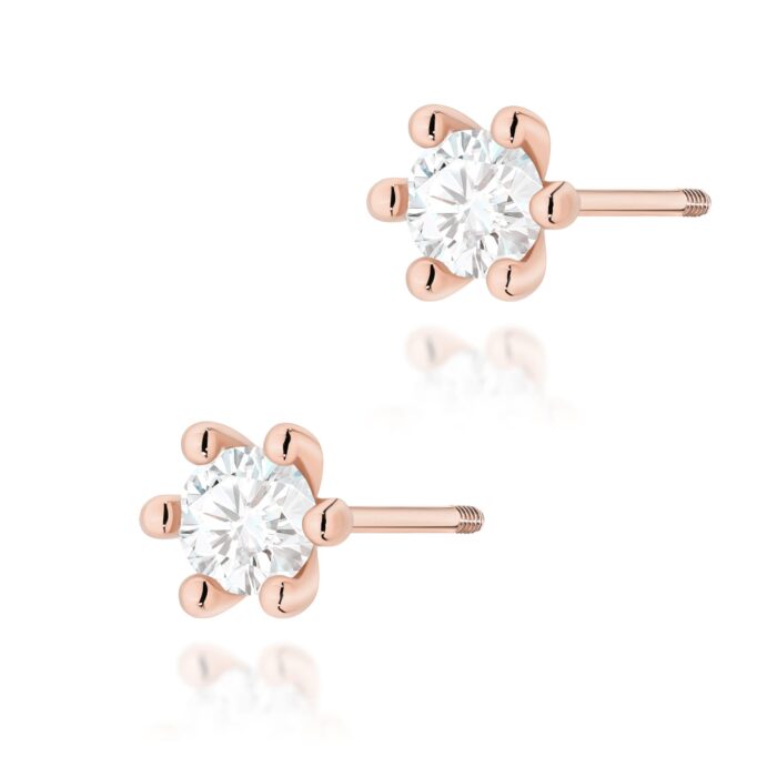 Cercei Aur 14K cu Diamante Naturale 0.60 ct - Imagine 5