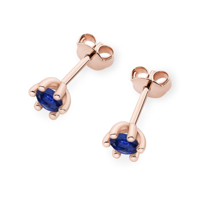 Cercei Aur 14K K0222 Safir 2 x 0.15ct - Imagine 5