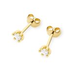 Cercei Aur 14K K0222 Diamant 2 x 0.08ct - Imagine 2