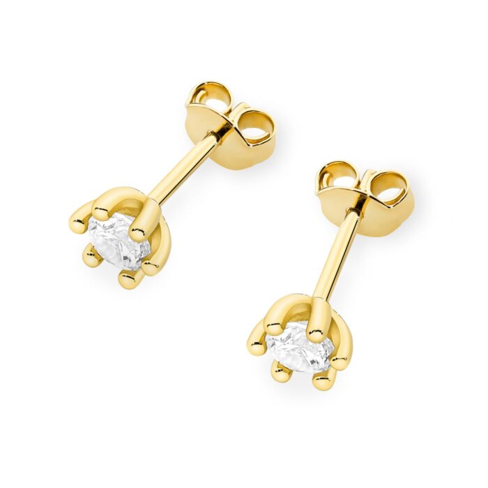 Cercei Aur 14K cu Diamante Naturale 0.30 ct - Imagine 2