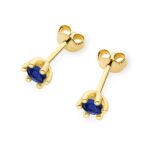 Cercei Aur 14K K0222 Safir 2 x 0.15ct - Imagine 2