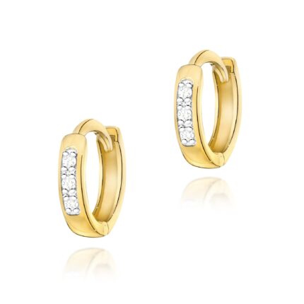 Cercei Aur 14K cu Diamante Naturale 0.09 ct