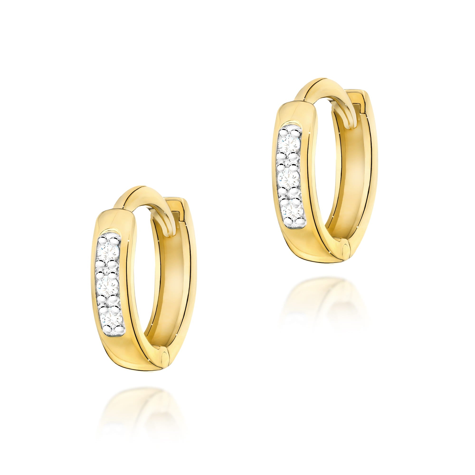 K0235.Z3.DIW_.01_1.jpg Cercei Aur 14K cu Diamante Naturale 0.09 ct - Imagine 1