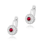 Cercei Aur 14K cu Rubin 0.30 ct si Diamante 0.20 ct - Imagine 4