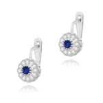Cercei Aur 14K cu Safir 0.30 ct si Diamante 0.20 ct - Imagine 4