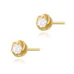 Cercei Aur 14K cu Diamante Naturale 0.16 ct