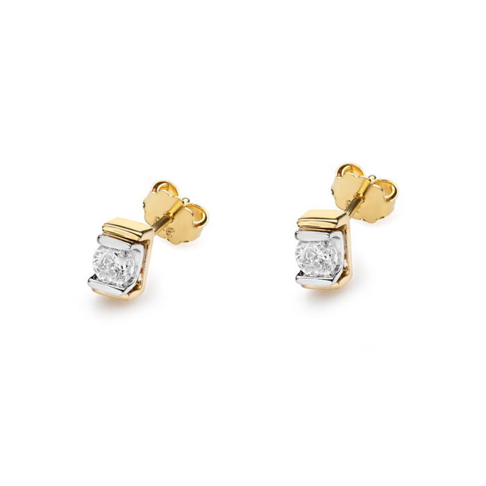Cercei Aur 14K cu Diamant 0.20 ct - Imagine 2