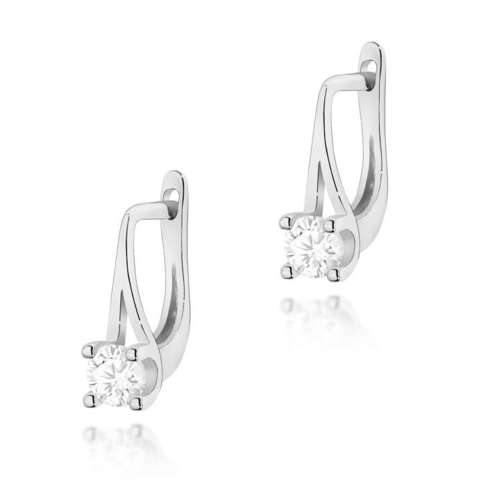 Cercei Aur 14K cu Diamante 0.40 ct - Imagine 3