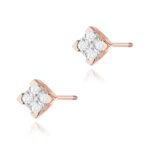 Cercei Aur 14K K0402 Diamante Șurub - Imagine 4