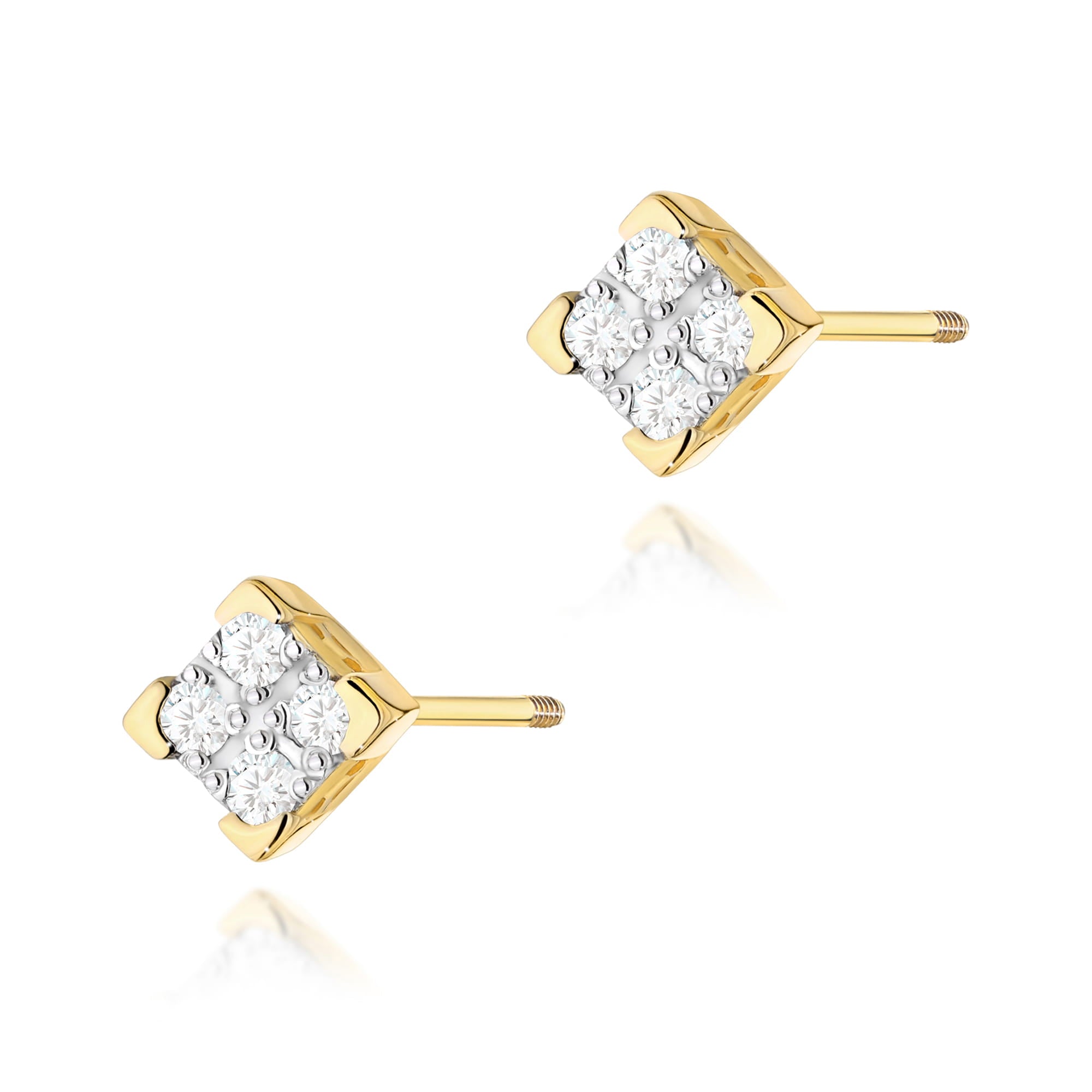 K0402.Z3.DIW_.02_1.jpg Cercei Aur 14K K0402 Diamante Șurub - Imagine 1