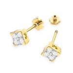 Cercei Aur 14K K0402 Diamante Șurub - Imagine 2