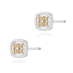 Cercei Aur 14k cu Diamante Naturale Maro 0.40 ct si Diamante Naturale Incolore 0.20 ct - Imagine 4