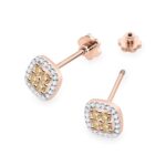 Cercei Aur 14k cu Diamante Naturale Maro 0.40 ct si Diamante Naturale Incolore 0.20 ct - Imagine 8