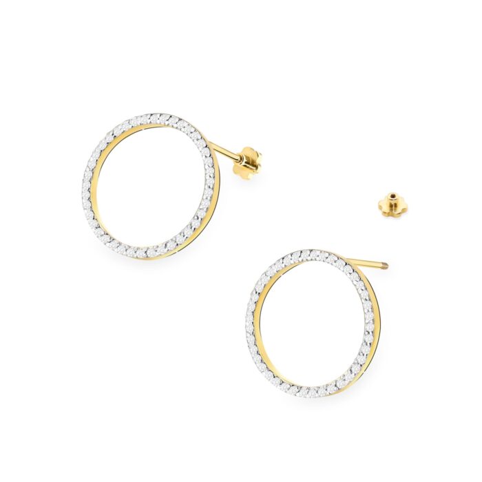 Cercei Aur 14K cu Diamante  Naturale 0.40 ct - Imagine 2